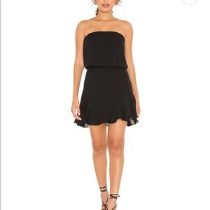 Never been worn krisa black strapless mini dress. No tags. Bought from Revolve.